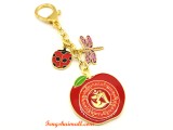Harmony Apple Amulet with Ladybug & Dragonfly