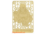 Laughing Buddha Golden Wallet Card