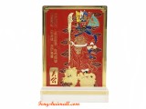 Magnificent Kwan Kung With 5 Victory Flags Plaque